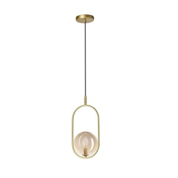 Hanglamp aan een koord CORDEL 1xG9/28W/230V messing/gerookt beige