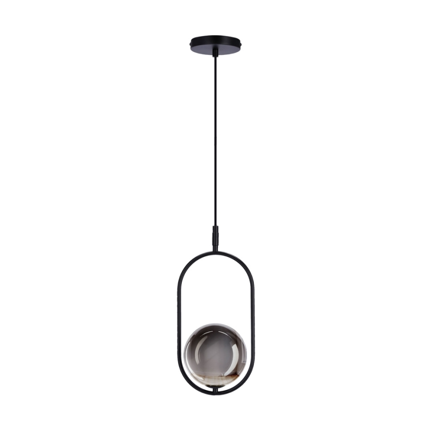 Hanglamp aan een koord CORDEL 1xG9/28W/230V zwart/gerookt zwart