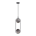 Hanglamp aan een koord CORDEL 2xG9/28W/230V zwart/gerookt zwart