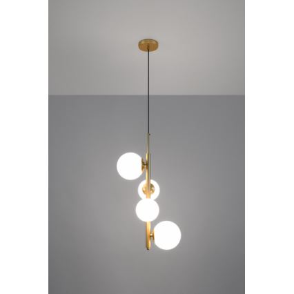 Hanglamp aan een koord CORDEL 4xG9/20W/230V gouden