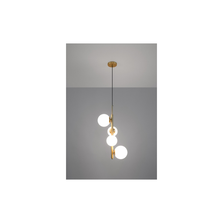 Hanglamp aan een koord CORDEL 4xG9/20W/230V gouden