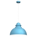 Hanglamp aan een koord CORIN 1xE27/60W/230V blauw