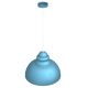 Hanglamp aan een koord CORIN 1xE27/60W/230V blauw