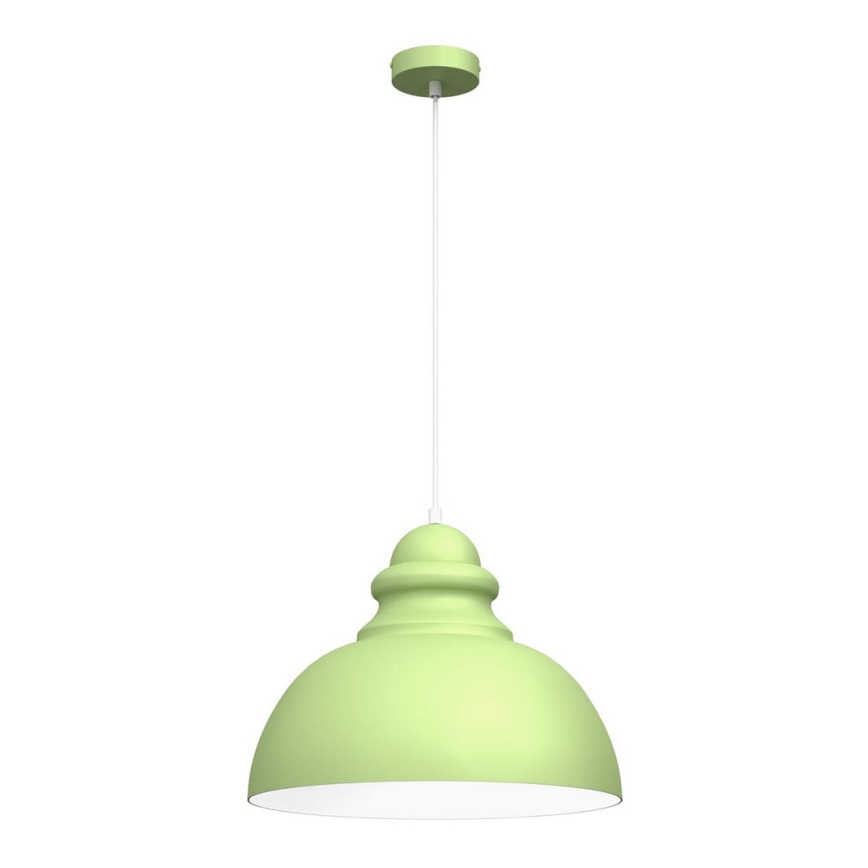 Hanglamp aan een koord CORIN 1xE27/60W/230V groen