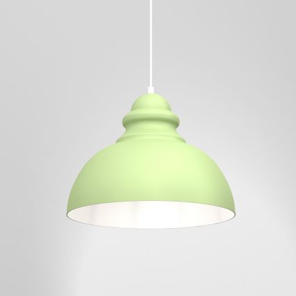 Hanglamp aan een koord CORIN 1xE27/60W/230V groen