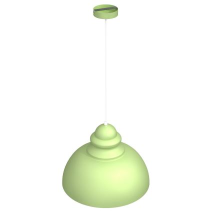 Hanglamp aan een koord CORIN 1xE27/60W/230V groen