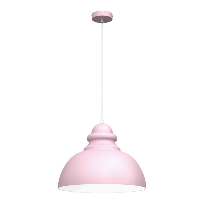 Hanglamp aan een koord CORIN 1xE27/60W/230V roze