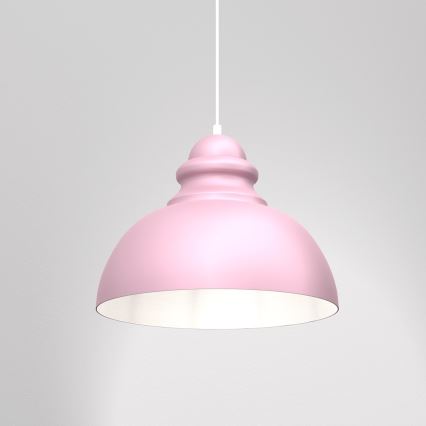 Hanglamp aan een koord CORIN 1xE27/60W/230V roze