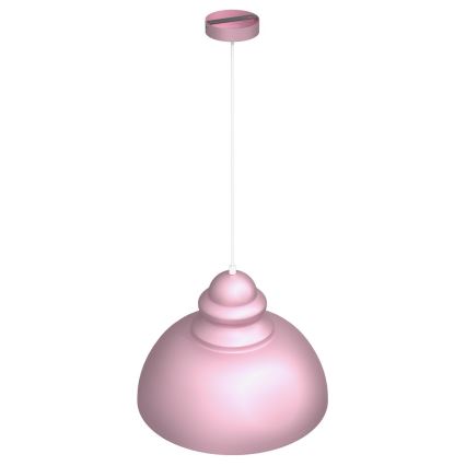 Hanglamp aan een koord CORIN 1xE27/60W/230V roze