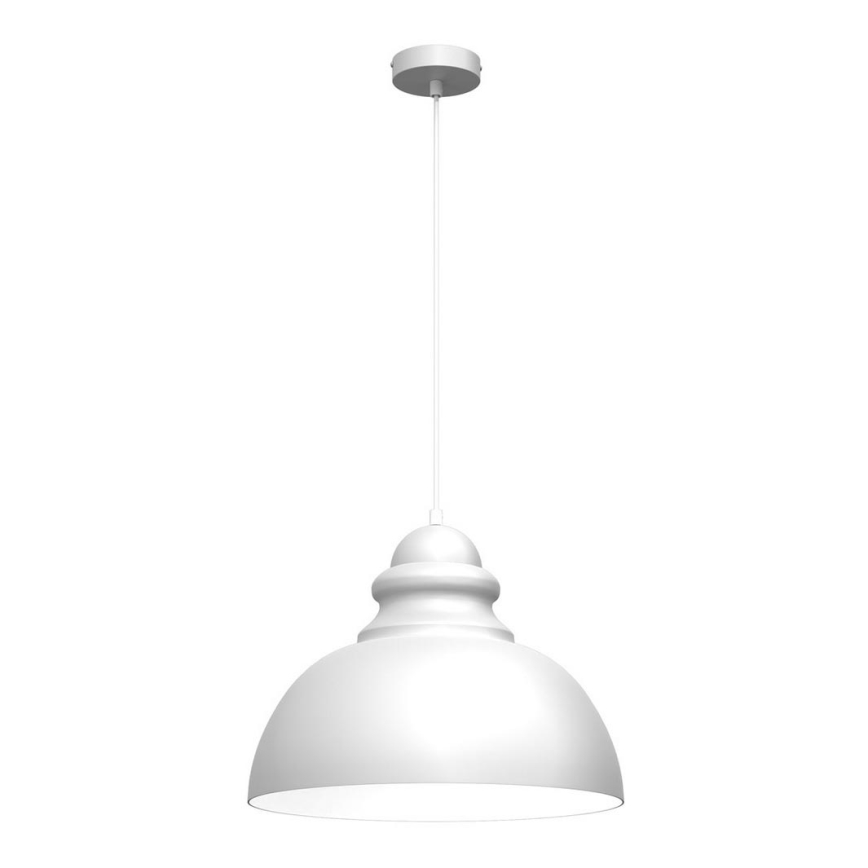 Hanglamp aan een koord CORIN 1xE27/60W/230V wit