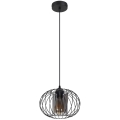 Hanglamp aan een koord CORRINI 1xE27/60W/230V diameter 25 cm zwart/grijs