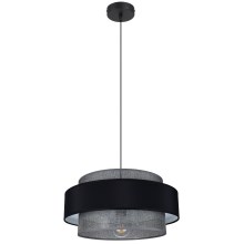 Hanglamp aan een koord CORSA 1xE27/60W/230V zwart/grijs