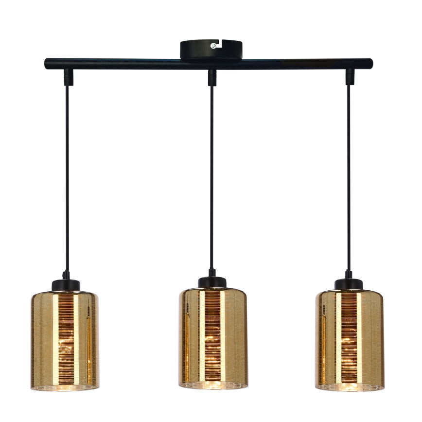Hanglamp aan een koord COX 3xE27/60W/230V goud
