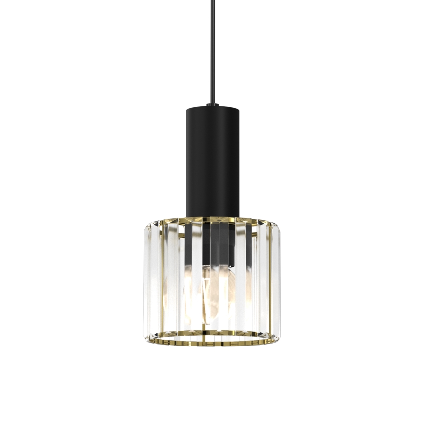 Hanglamp aan een koord CRISTAL 1xE27/60W/230V zwart