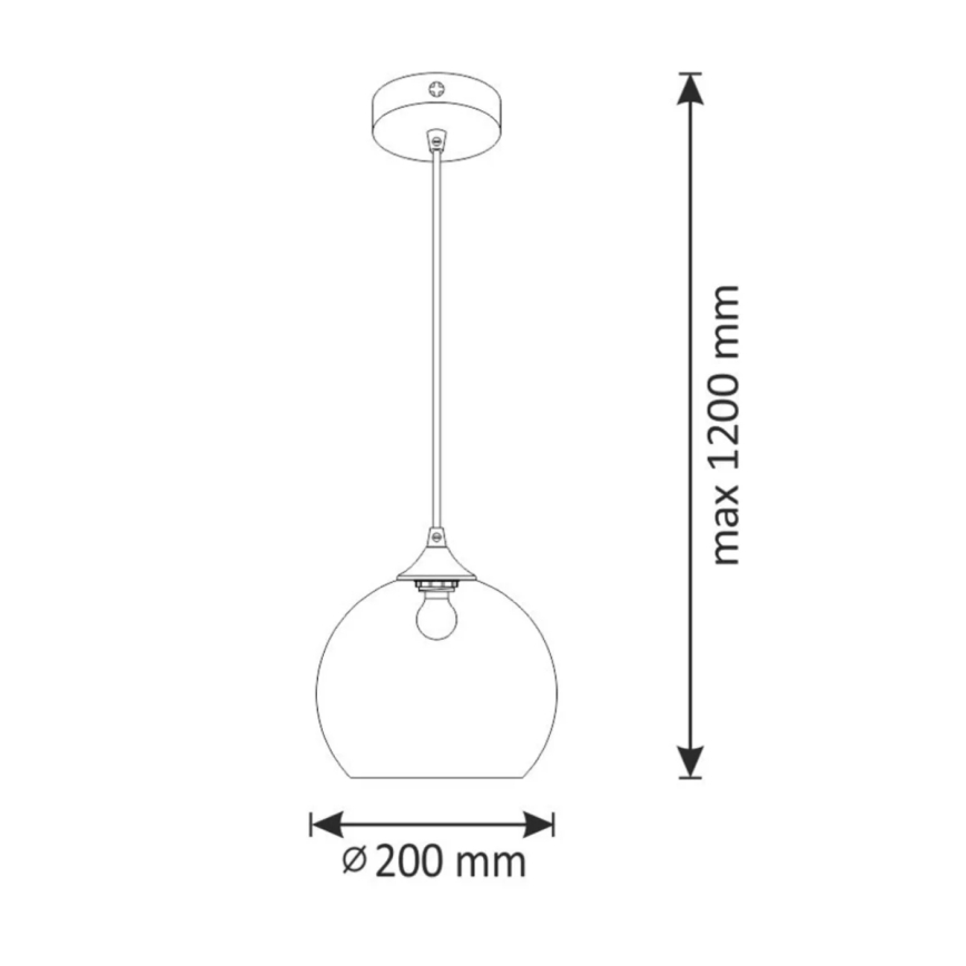 Hanglamp aan een koord DAMAR 1xE27/20W/230V