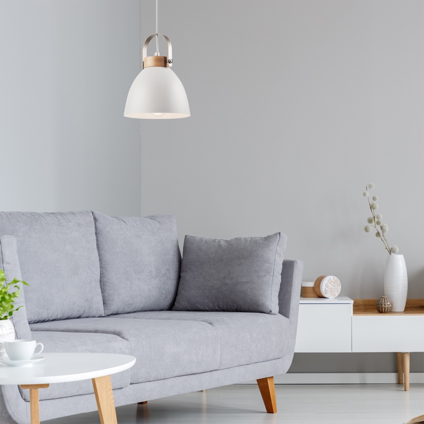 Hanglamp aan een koord DANIELLE 1xE27/60W/230V beuken