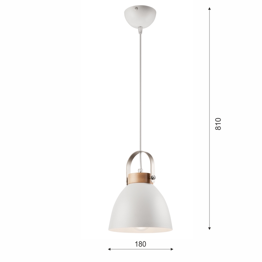 Hanglamp aan een koord DANIELLE 1xE27/60W/230V beuken