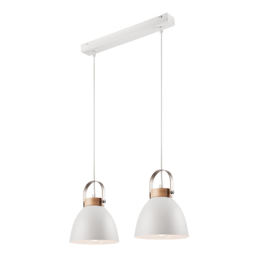 Hanglamp aan een koord DANIELLE 2xE27/60W/230V beuken