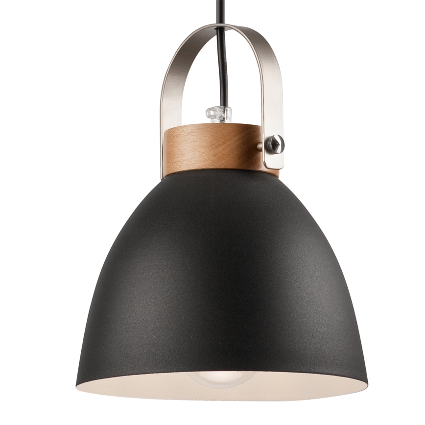 Hanglamp aan een koord DANIELLE 2xE27/60W/230V beuken