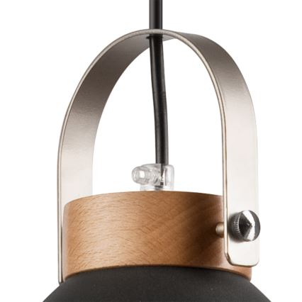 Hanglamp aan een koord DANIELLE 2xE27/60W/230V beuken