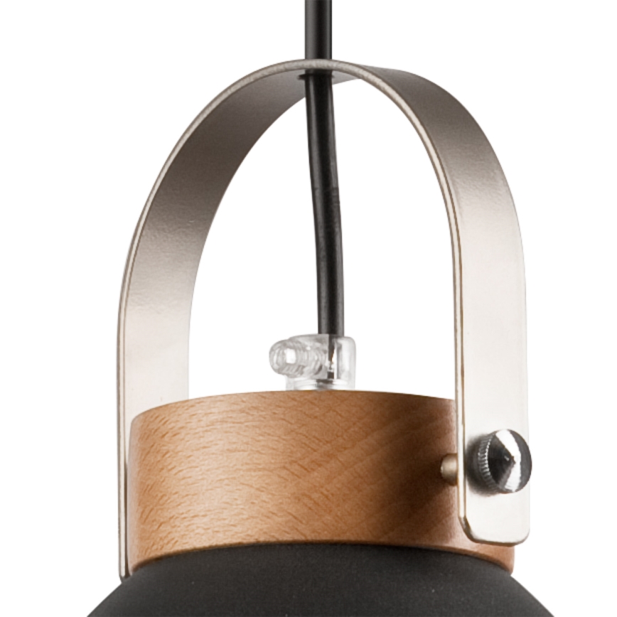 Hanglamp aan een koord DANIELLE 2xE27/60W/230V beuken