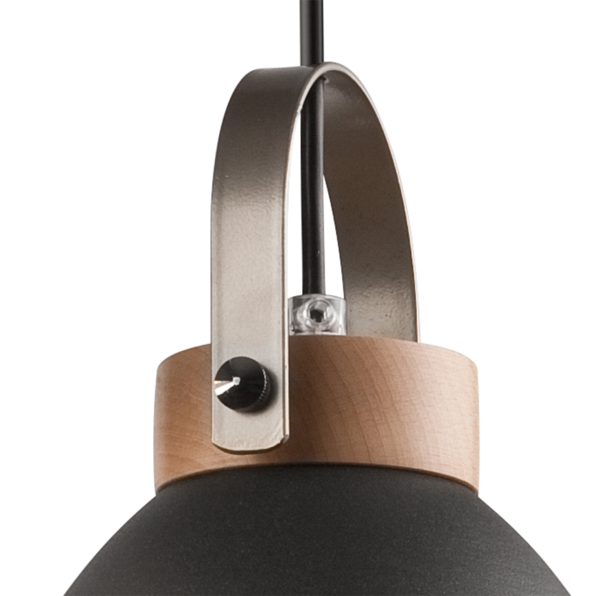 Hanglamp aan een koord DANIELLE 3xE27/60W/230V beuken