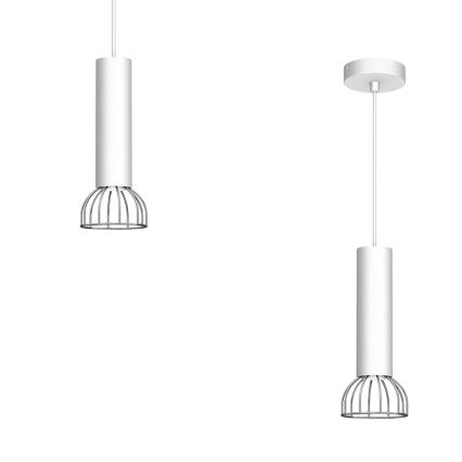 Hanglamp aan een koord DANTE 1xGU10/25W/230V zilver/glanzend chroom