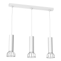 Hanglamp aan een koord DANTE 3xGU10/25W/230V wit/glanzend chroom