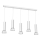 Hanglamp aan een koord DANTE 5xGU10/25W/230V wit/glanzend chroom