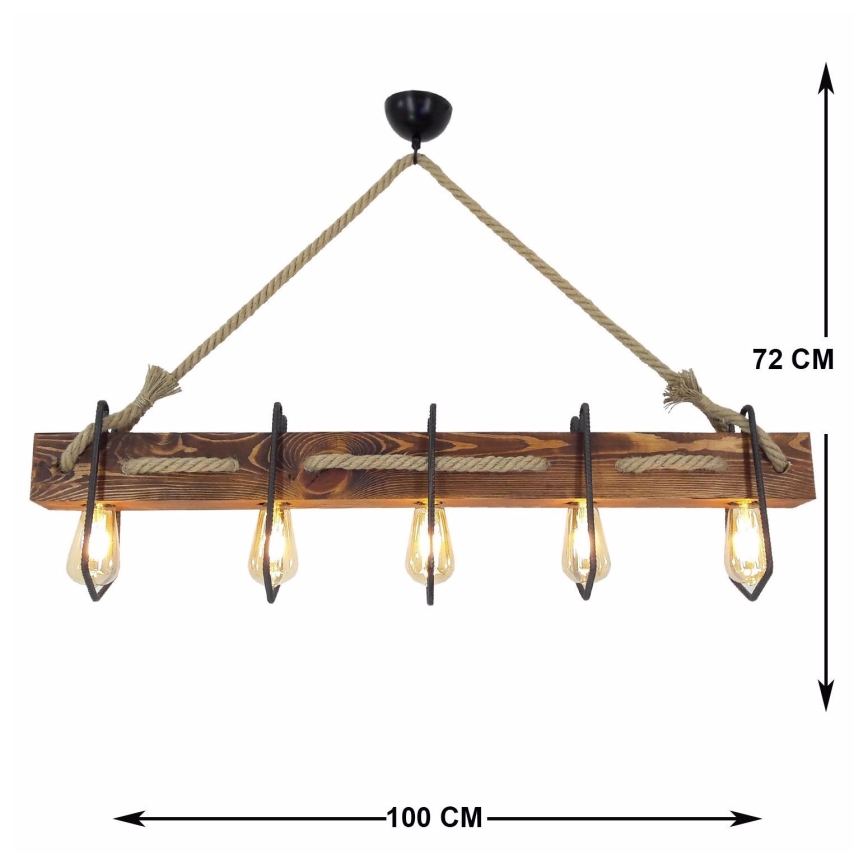 Hanglamp aan een koord DEMIR 5xE27/40W/230V