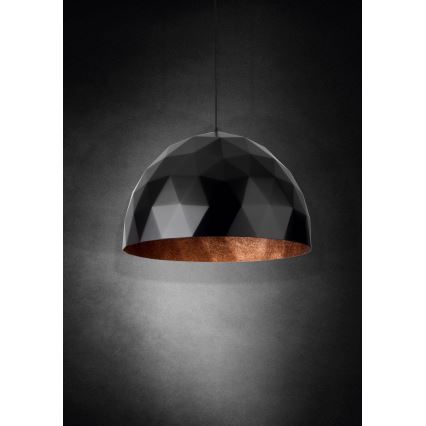 Hanglamp aan een koord DIAMENT 1xE27/60W/230V d. 35 cm zwart/koper