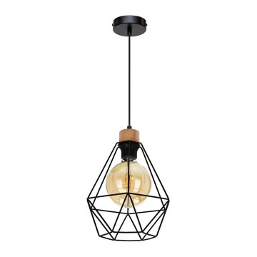 Hanglamp aan een koord DIAMENT 1xE27/60W/230V eiken – FSC gecertificeerd