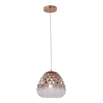 Hanglamp aan een koord DIAMOND 1xE27/11W/230V roze goud