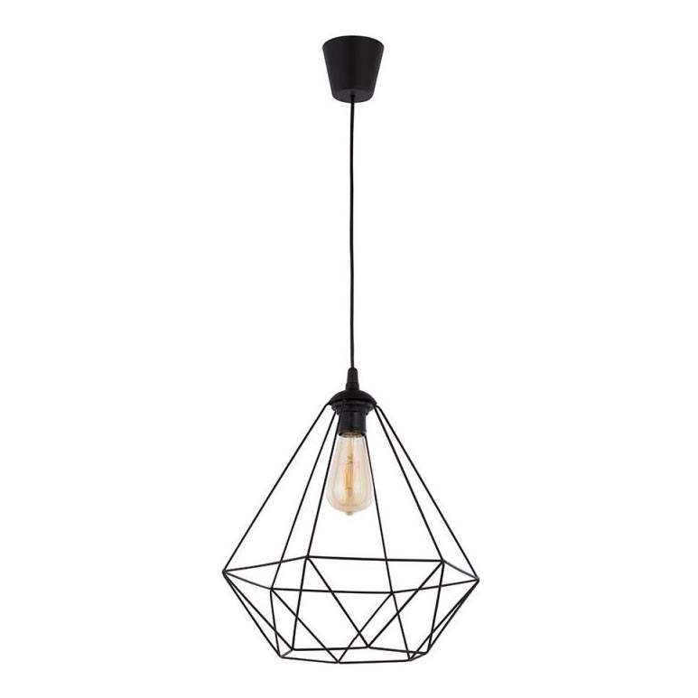 Hanglamp aan een koord DIAMOND 1xE27/60W/230V zwart