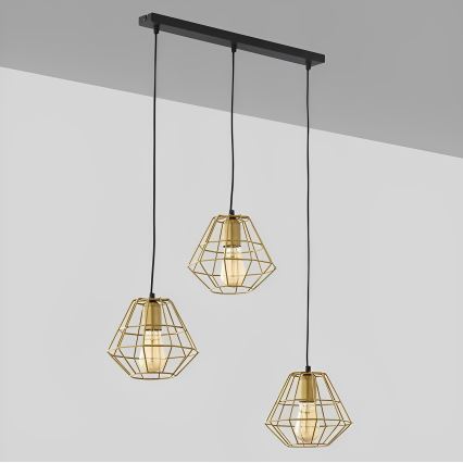 Hanglamp aan een koord DIAMOND 3xE27/60W/230V