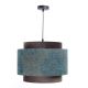 Hanglamp aan een koord DOBLO 1xE27/60W/230V blauw/bruin