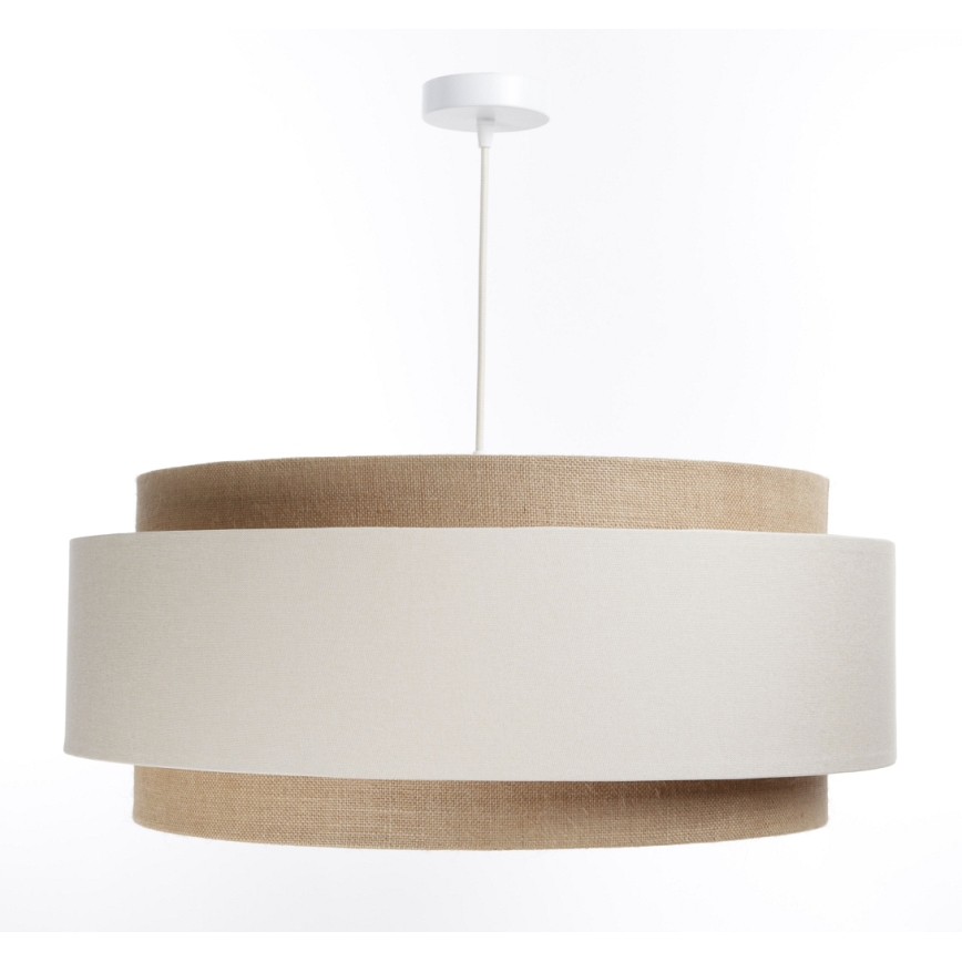 Hanglamp aan een koord DOBLO 1xE27/60W/230V crème/beige