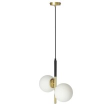 Hanglamp aan een koord DUO 2xE14/40W/230V gouden/zwart
