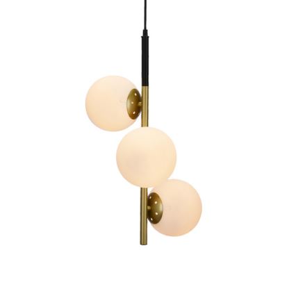 Hanglamp aan een koord DUO 3xE14/40W/230V gouden/zwart