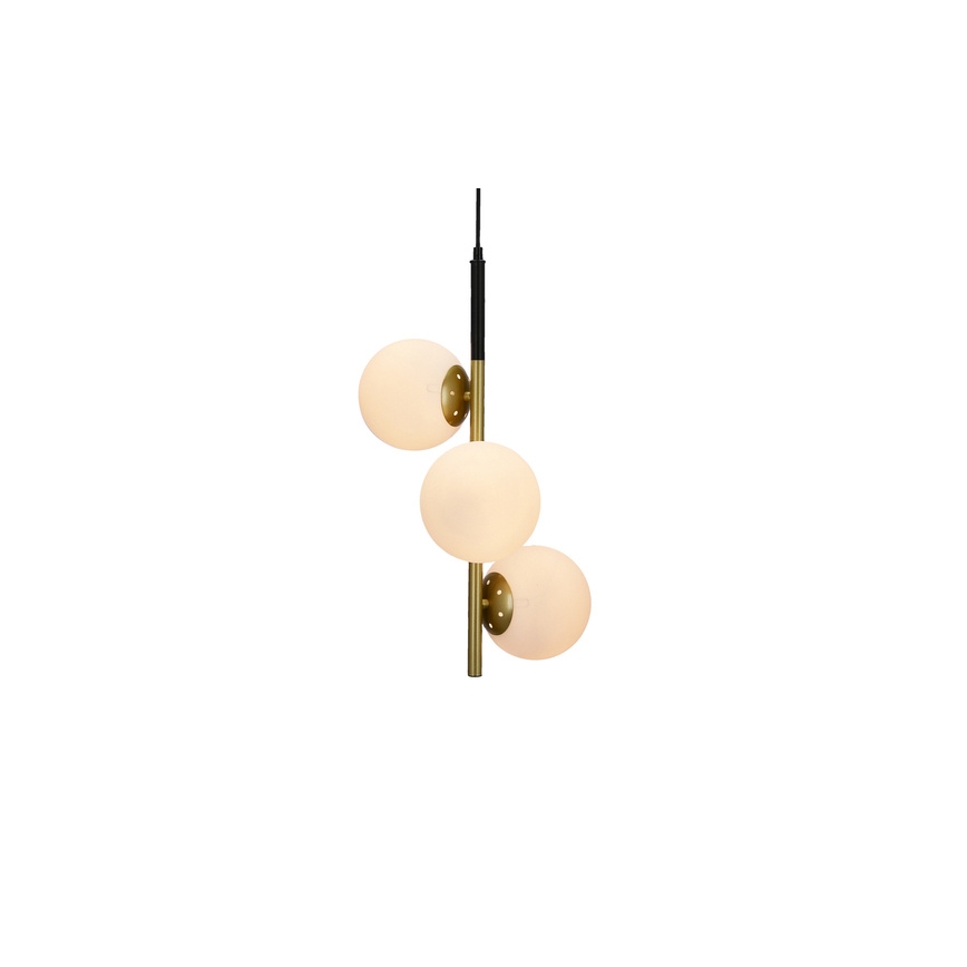 Hanglamp aan een koord DUO 3xE14/40W/230V gouden/zwart