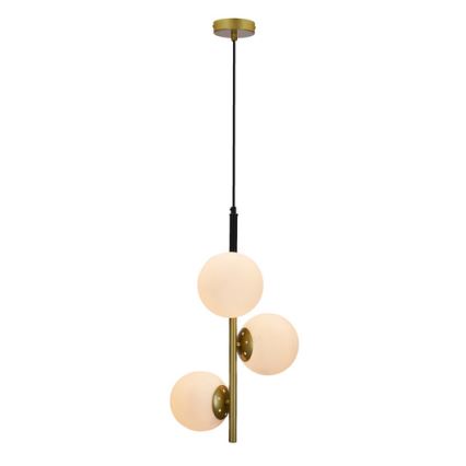 Hanglamp aan een koord DUO 3xE14/40W/230V gouden/zwart