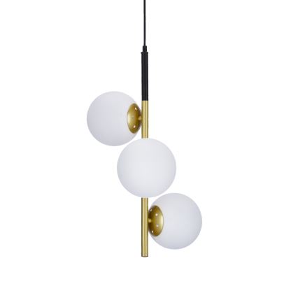 Hanglamp aan een koord DUO 3xE14/40W/230V gouden/zwart