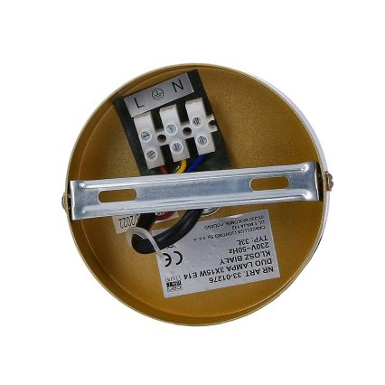 Hanglamp aan een koord DUO 3xE14/40W/230V gouden/zwart