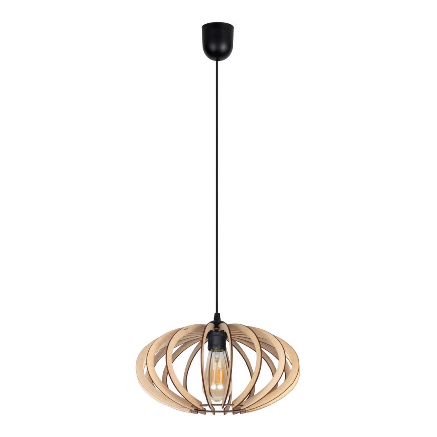 Hanglamp aan een koord EARTH 1xE27/60W/230V zwart/beige