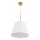Hanglamp aan een koord ELENA 1xE27/20W/230V wit