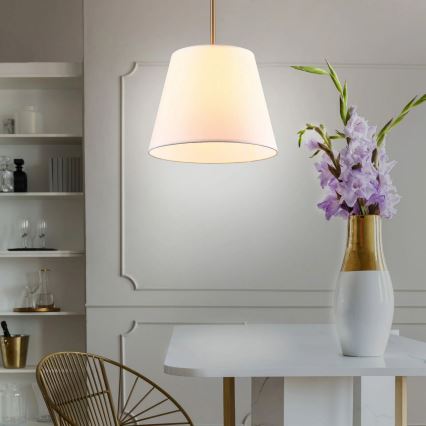 Hanglamp aan een koord ELENA 1xE27/20W/230V wit