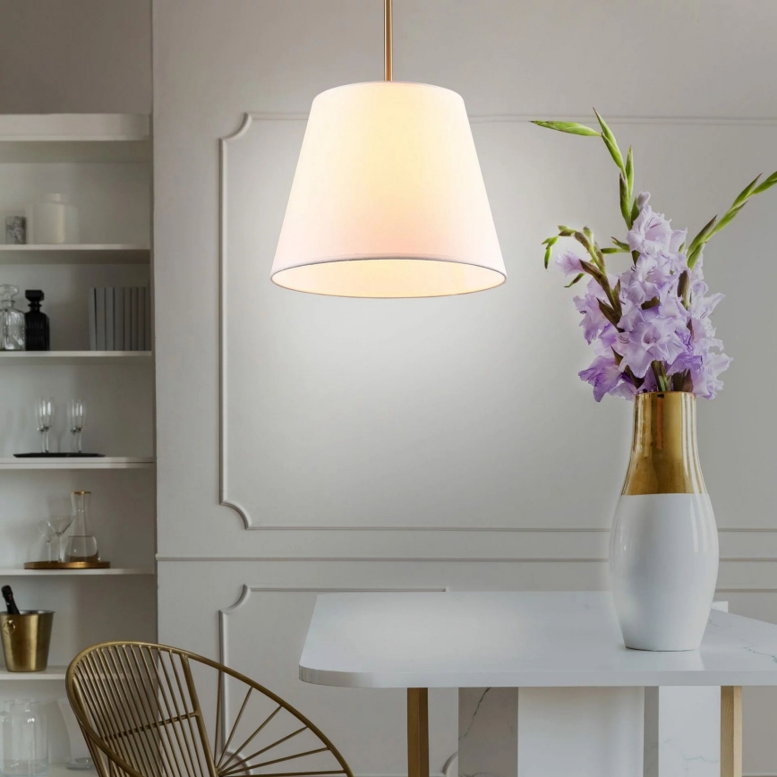 Hanglamp aan een koord ELENA 1xE27/20W/230V wit