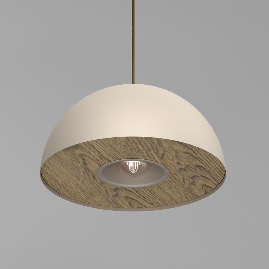 Hanglamp aan een koord ELGUND 1xE27/15W/230V diameter 35 cm beige