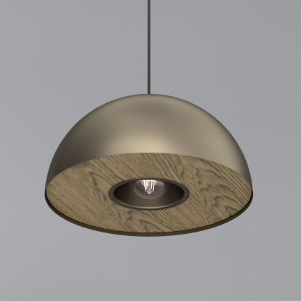 Hanglamp aan een koord ELGUND 1xE27/15W/230V diameter 35 cm messing