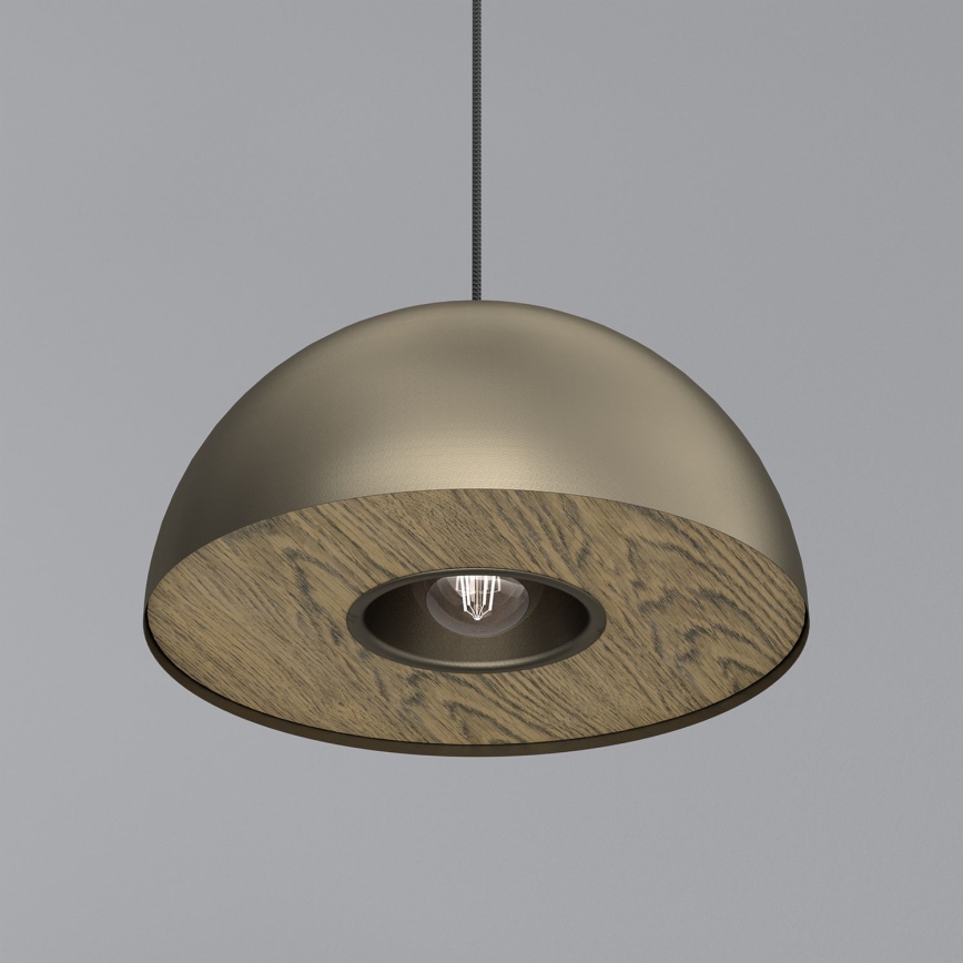 Hanglamp aan een koord ELGUND 1xE27/15W/230V diameter 35 cm messing